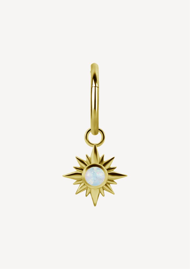 Pendentif Boucle Oreille Soleil 18 Carats