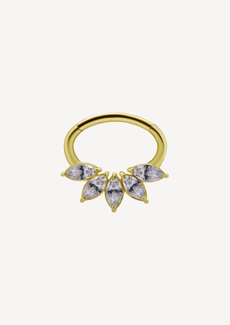 Piercing Anneau En Or Diamant 18 Carats